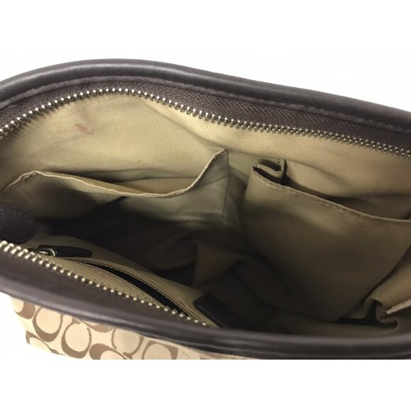 Coach Crossbody Bag With Signature Leather In Khaki/surplus GUC - Picture 10 of 12